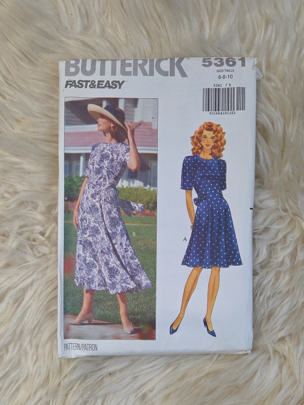 Butterick Vintage Fast & Easy Dress Sewing Pattern 5361